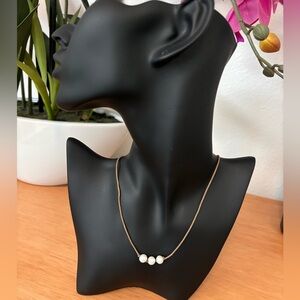 3 strand authentic pearl neklace